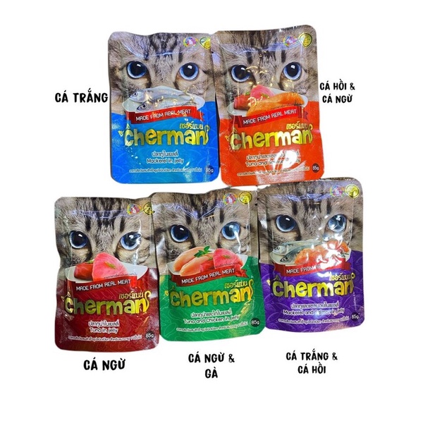 Pate mèo Cherman Thái Lan cho mèo kén ăn (85 gr)